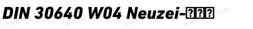 DIN 30640 W04 Neuzei字体转换